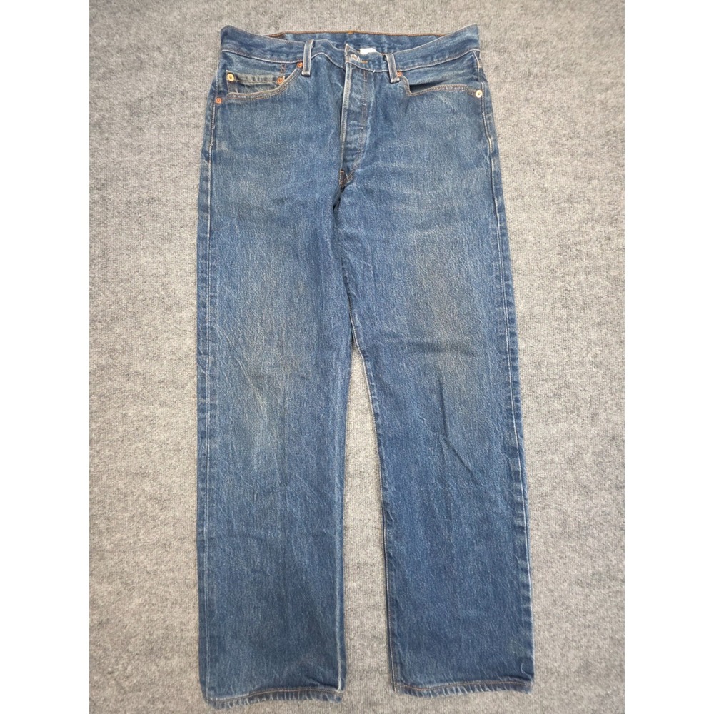 Vintage Levi's 501xx Jeans Mens 36x34 (FITS 32 x 30) Blue Distressed Y2K